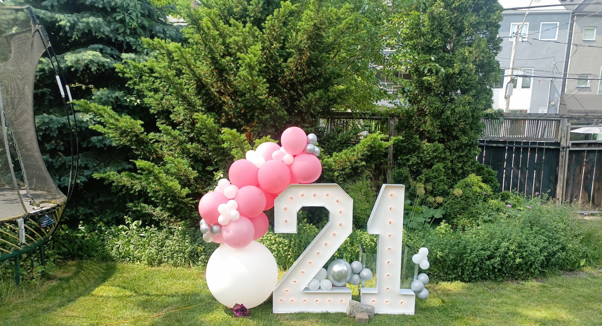 White Birthday Barrie Marquee Numbers Rental